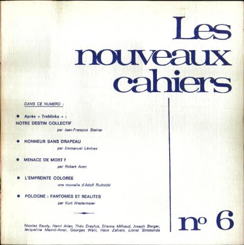 Les Nouveaux Cahiers N°006 (Juin – Août 1966)
